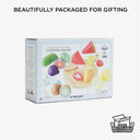 Set de taiat cu fructe si legume din lemn