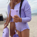 Costum de baie UV ,,Lila Leopard''