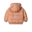 Geaca impermeabila cu gluga si urechiuse, roz pudrat