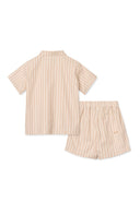 Costum cu dungi din bumbac