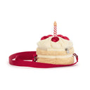 Fermoarul circular al genții Birthday Cake, văzut din spate