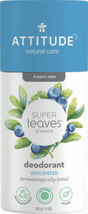 Deodorant solid ATTITUDE Super Leaves fără parfum, 85 g, în tub din carton