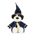 Rufferty Puppy Wizard văzut frontal, cu lăbuțe albe și ținută albastră