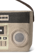 Detaliu al difuzorului și mânerului coșului Boom Box