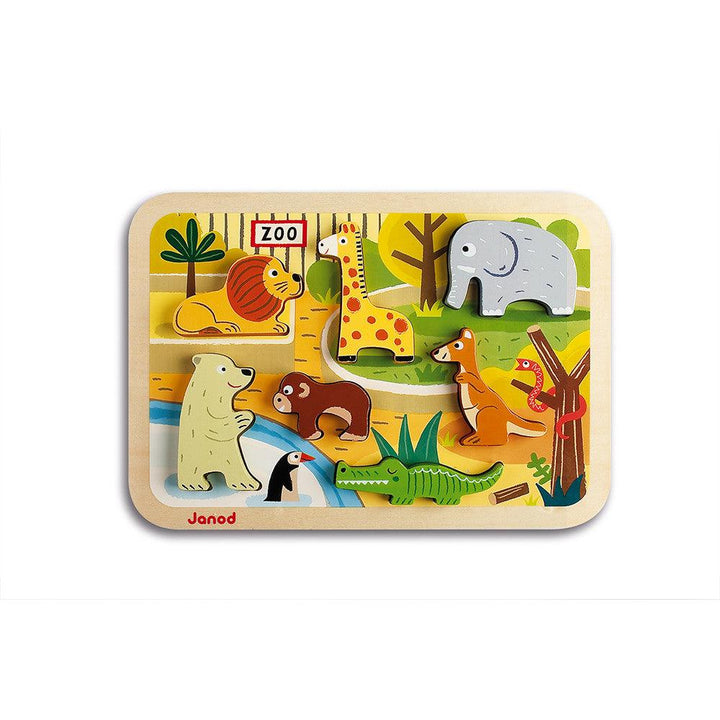 Puzzle din lemn "Zoo"