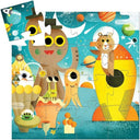 Puzzle siluetă Racheta, 16 piese – Djeco