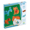 Puzzle din lemn Family Farm cu butoane – vedere principală