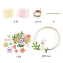 Kit creativ Coroniță cu flori Dalia — Djeco, ambalaj și conținut
