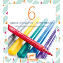 Set 6 markere cu sclipici – vedere principală