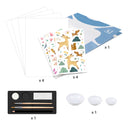 Set de pictură și colaj Prima zăpadă – conținutul și accesoriile