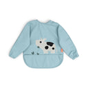 Bavetă impermeabilă cu mâneci Tiny Farm Blue — vedere frontală