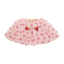 Fustiță tutu Cutesy Bow, roz cu funde pe fundal alb