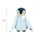 Pinguinul cu batistă Kaloo și dimensiunea de 20 cm indicată
