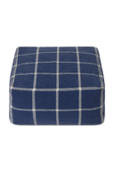 Puful Geo Block Navy Blue cu linii deschise, văzut din față