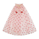 Pelerină Cutesy Bow din tul roz pe fundal alb