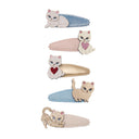 Set de 5 agrafe de păr Cutey Kitten pe fundal alb