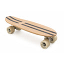 Skateboard copii din lemn natural cu dungi navy