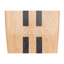 Skateboard copii din lemn natural cu dungi navy