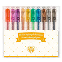 Cutie transparentă cu 10 mini pixuri cu gel, culori clasice
